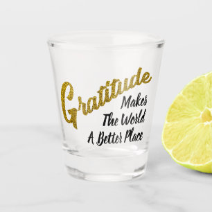 Verre A Shot Une Typographie De La Parties scintillant D'Or Gra