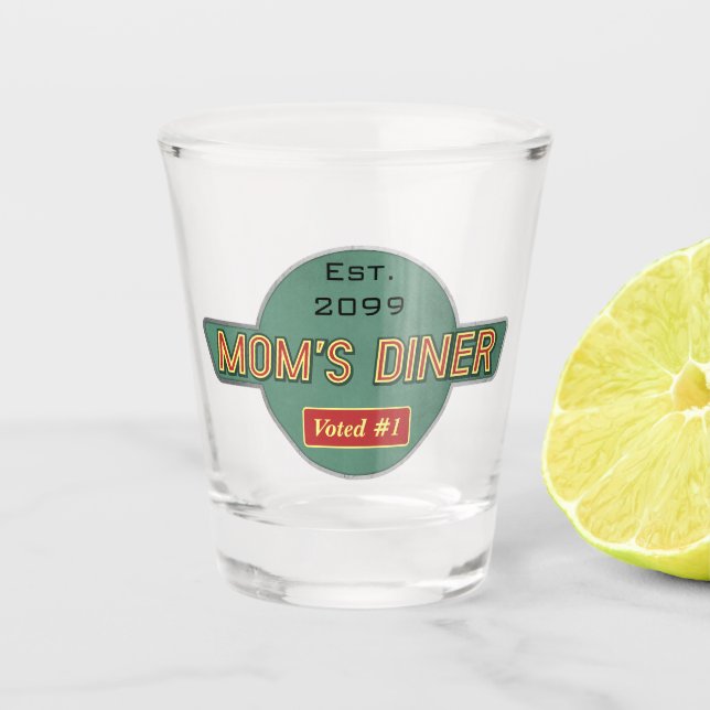 Verre A Shot Vaisselle Retro Diner de maman (Devant)