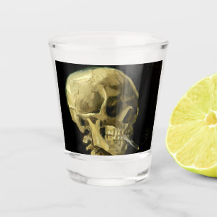 Verre A Shot Van Gogh Fumer du squelette