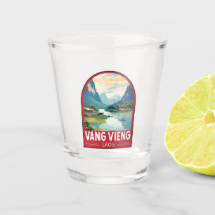 Verre A Shot Vang Vieng Laos Travel Art Vintage