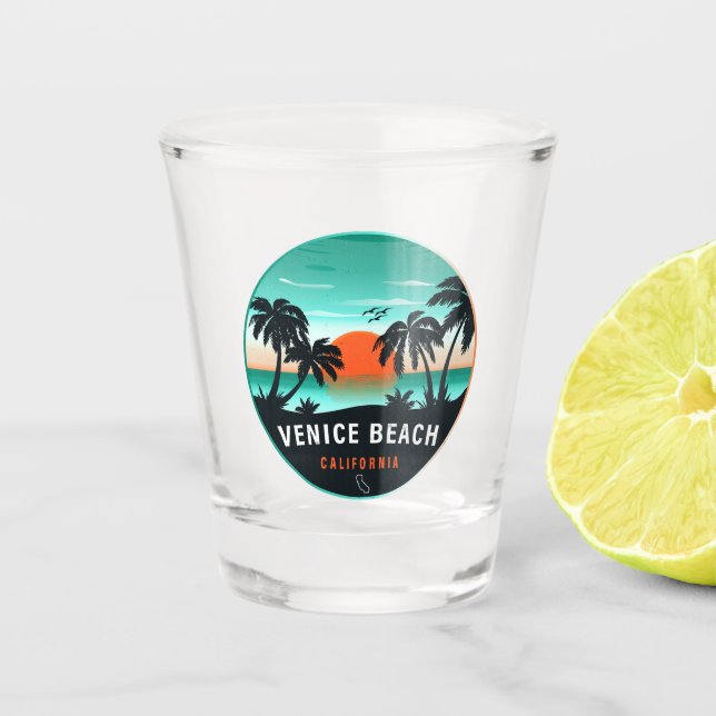 Verre A Shot Venice Beach California Retro Sunset Souvenirs 60s (Devant)