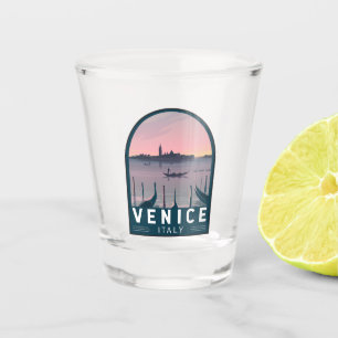 Verre A Shot Venise Italie Voyage Art Vintage