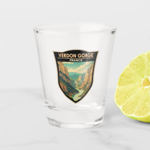 Verre A Shot Verdon Gorge France Travel Art Vintage