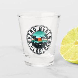 Verre A Shot Vero Beach Floride Retro Sunset Souvenirs 60s