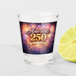 Verre A Shot Verre à shot commémoratif Feux d'artifice America 