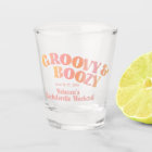 Verre à shot de fête de bachelorette Groovy et Boo