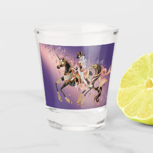 Verre A Shot Verre à shot de la dame et du cheval Steampunk