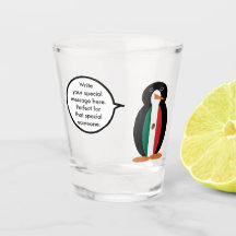Verre à shot Mme Pingouin Drapeau Mexicain