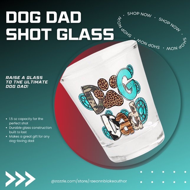 Verre A Shot Verre à shot Papa Chien (Créateur téléchargé)