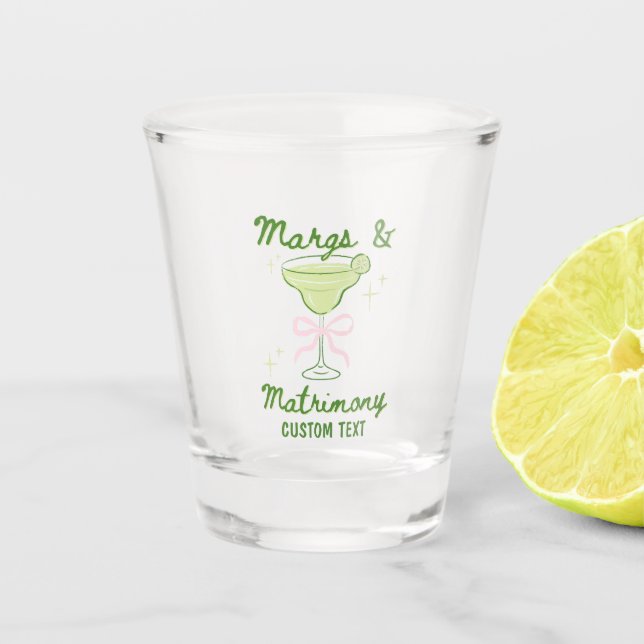 Verre A Shot Verre à shot personnalisé Margs & Matrimony (Devant)