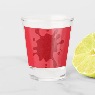 Verre A Shot Verre à shot personnalisé Rouge tomate éclaboussé