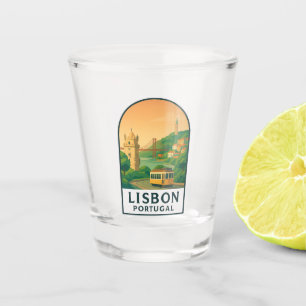 Verre A Shot Verre à shot vintage Lisbonne Portugal – Illustrat