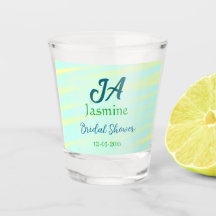 Vert bleu pastel aquarelle nom de la douche de mar