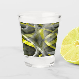 Verre A Shot Vibrations des années 80 Jaune narcisse et Cu mult