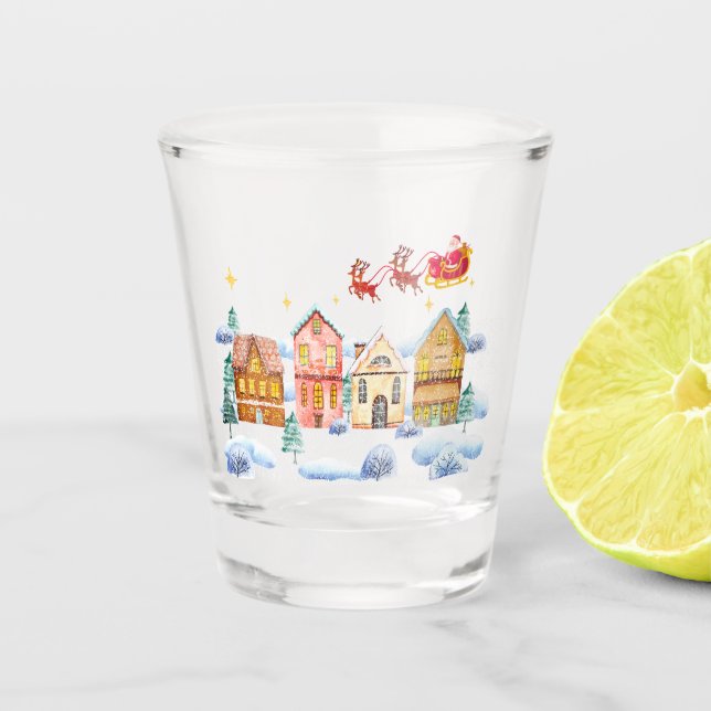 Verre A Shot Village de Noël du Pôle Nord du Père Noël (Devant)