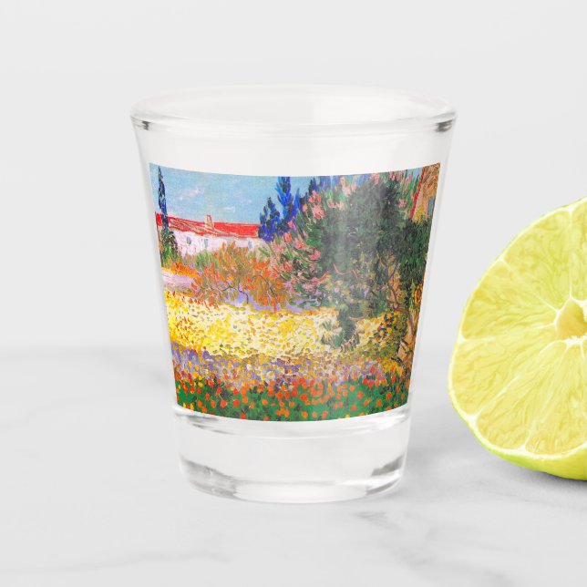 Verre A Shot Vincent Van Gogh Flower Garden (Devant)