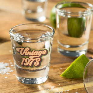 Verre A Shot Vintage 1973 Année de naissance Couche personnalis