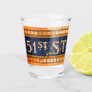 Verre A Shot Vintage 51st Street, Times Carré, Manhattan, New Y