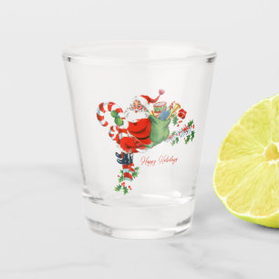 Verre A Shot Vintage Père Noël rétro classique de Noël