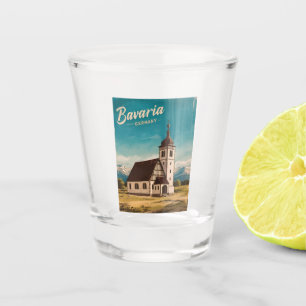 Verre A Shot Vintage voyage Bavière Allemagne Rétro Pittoresque