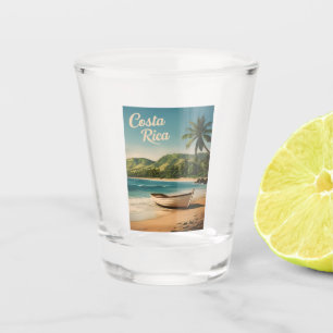 Verre A Shot Vintage voyage Costa Rica Bord de mer Rétro Pittor