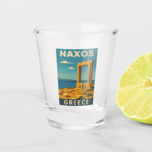 Verre A Shot Vintage voyage Naxos Grèce Côte Rétro Pittoresque