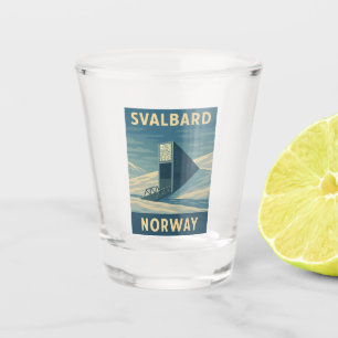 Verre A Shot Vintage voyage rétro Svalbard Norvège Paysage
