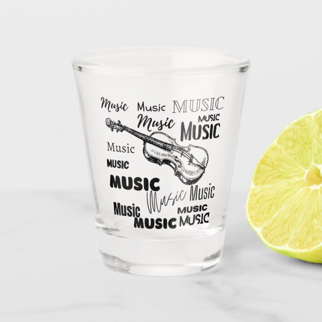 Verre A Shot violon Musique, instrument, amoureux (Devant)
