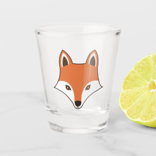 Verre A Shot Visage de dessin de style scandinave Fox