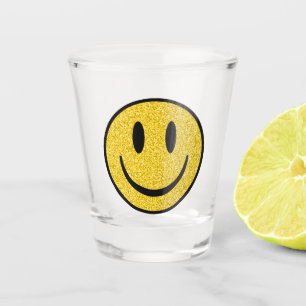 Verre A Shot Visage de sourire parties scintillant