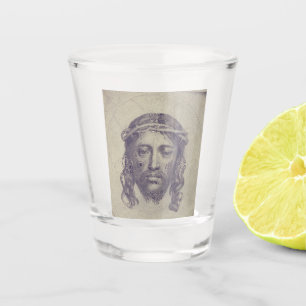 Verre A Shot Visage du Christ sur le Voile de Saint-Veronica