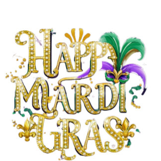 Verre A Shot Vitre "Happy Mardi Gras"