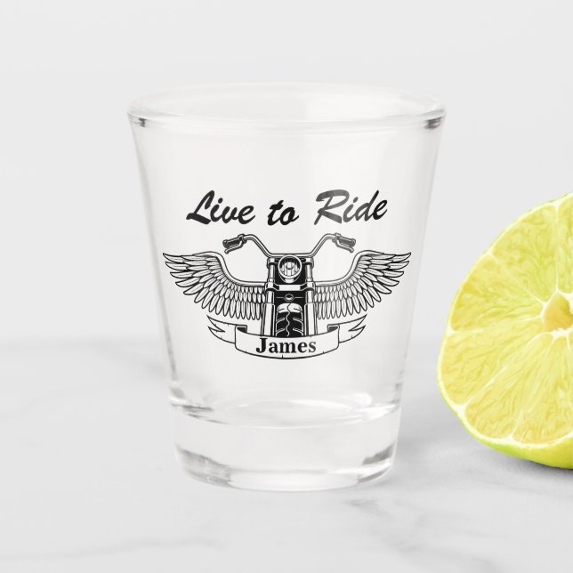 Verre A Shot Vivre à vélo (Devant)