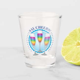 Verre A Shot Vols de Champagne Mimosa Rainbow