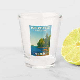 Verre A Shot Voyage Ancien Isle Royale Parc National Michigan