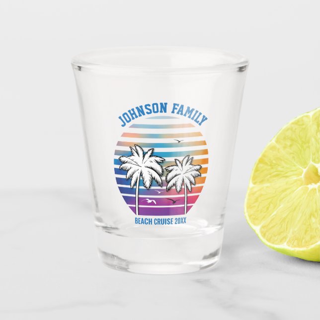 Verre A Shot Voyage de croisière sur mesure à la Réunion famili (Devant)