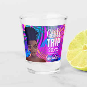 Verre A Shot Voyage de filles 20XX, Tropical Colorful, Femme no