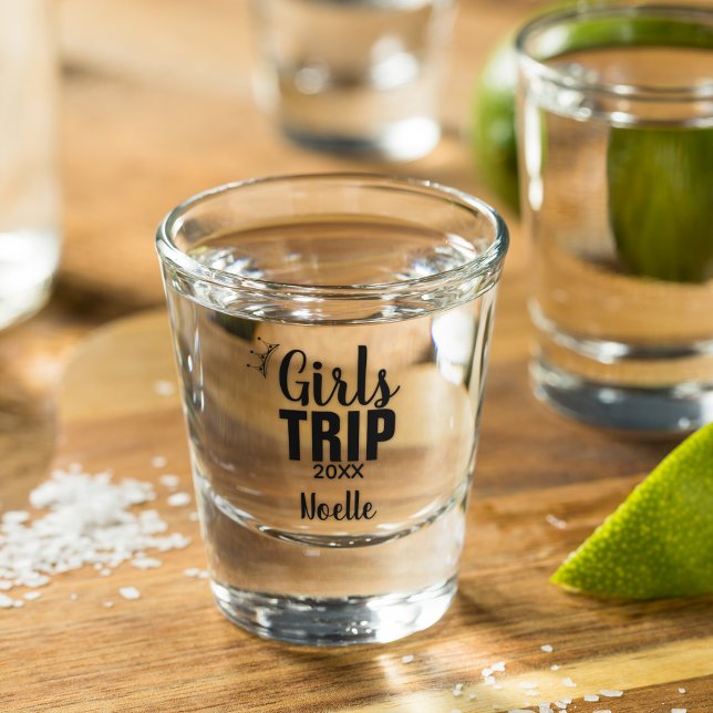 Verre A Shot Voyage de filles avec la Couronne, et année (Créateur téléchargé)