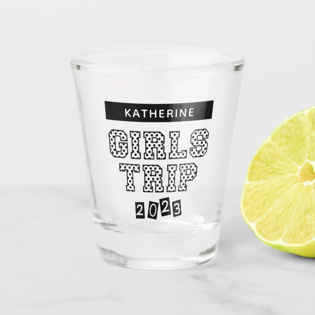 Verre A Shot Voyage Filles 2023 Filles Week-end Vacances (Devant)