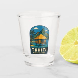 Verre A Shot Voyage Rétro Vintage Tahiti Polynésie française Pl