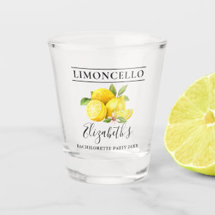 Verre A Shot Watercolor Lemons Limoncello Bachelorette Party