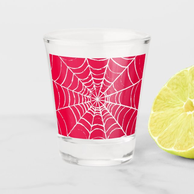 Verre A Shot Web rose (Devant)