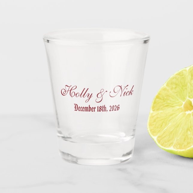 Verre A Shot Wedding Shot Glass (Devant)
