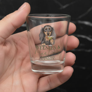 Verre A Shot Weenies tirés à la main et Martinis Dachshund