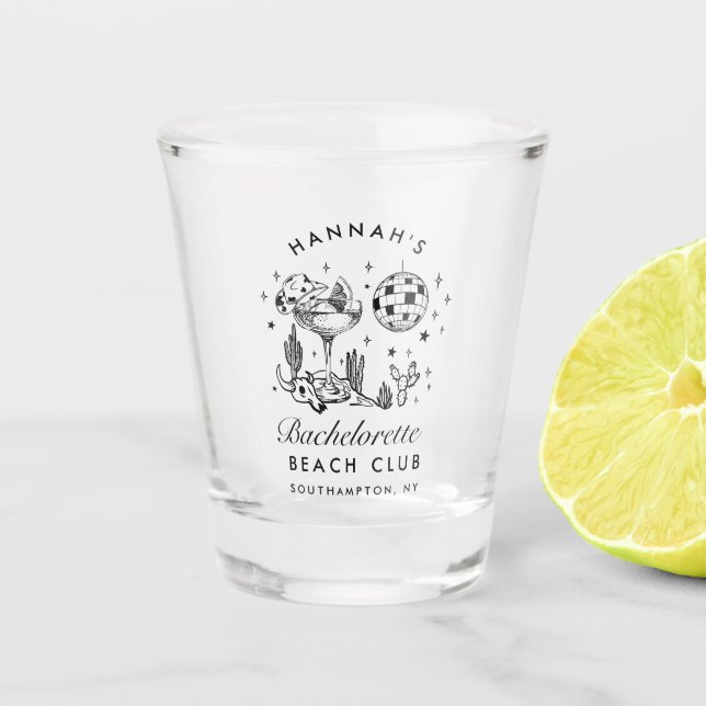 Verre A Shot Western Bachelorette Weekend Party Shot Glass (Devant)