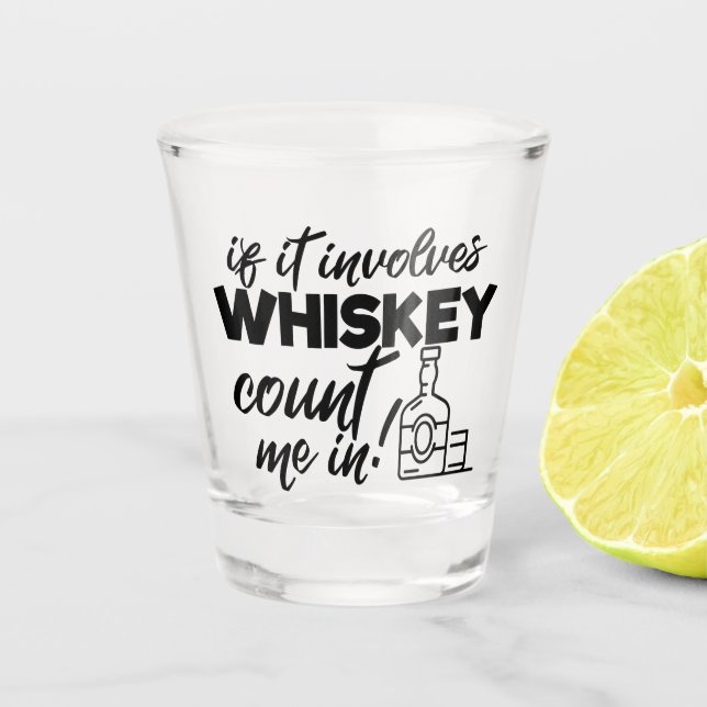 Verre A Shot whisky amusant mot art boire (Devant)