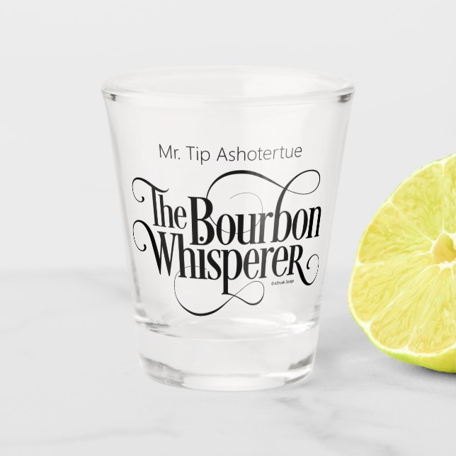 Verre A Shot Whisperer de Bourbon (personnalisé) (Devant)