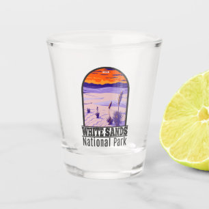 Verre A Shot White Sands National Park Nouveau Mexique Vintage