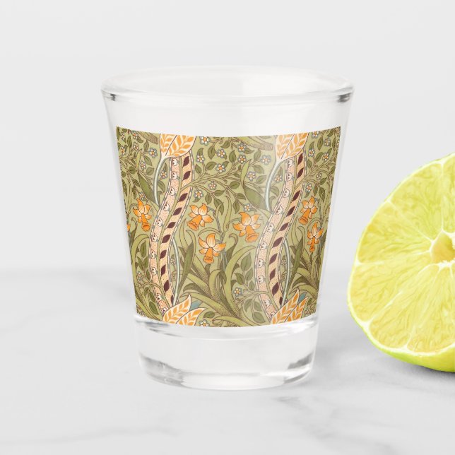 Verre A Shot William Morris Daffodil Garden Flower Classic Bota (Devant)