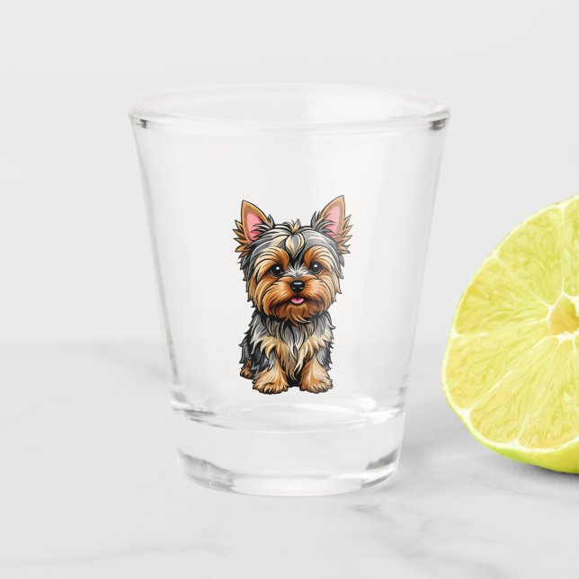 Verre A Shot Yorkshire Terrier (Devant)